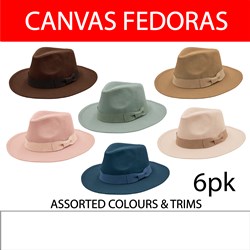 SUN HAT CANVAS - 6 PACK