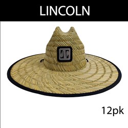 SUN HAT WIDE BRIM LINCOLN - 12 PACK