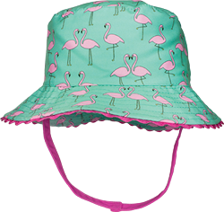 "Emily Flamingo Bucket Hat - Blue, Baby"