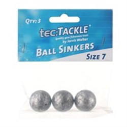 JW Tec Tackle Ball Sinkers #7 3PCS