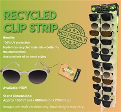 Aerial Sunglasses Recycled 12pc ClipStrip